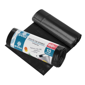 Worki na śmieci 60L z folii LDPE 10 sztuk RAVI